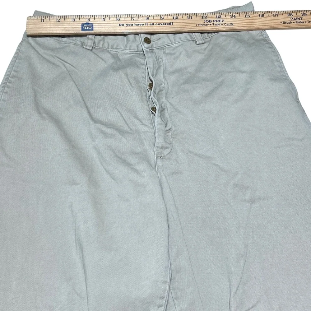 RRL Ralph Lauren Khaki 32 Chino Pants Made in USA Button Fly SEE MEASUREMENTS